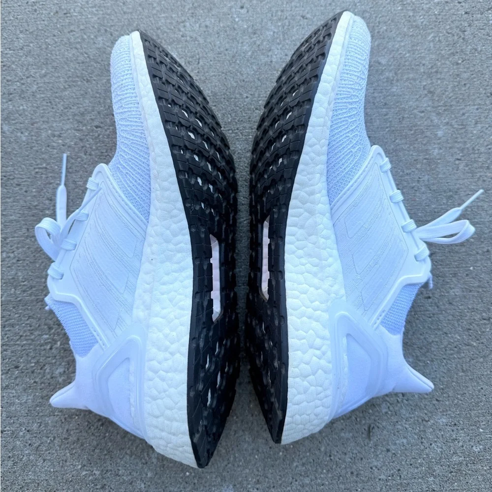 adidas Ultraboost Running Shoes White with Black Outsole